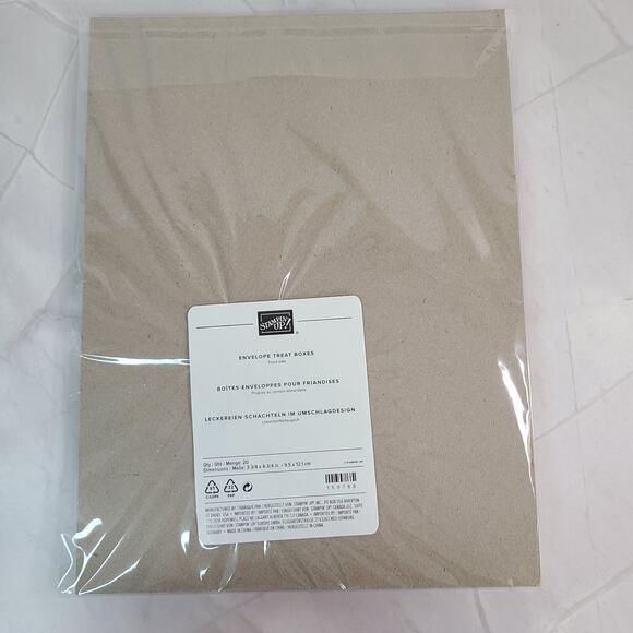 Stampin' Up! Envelope Treat Boxes White 10 Boxes 159788 Gold Foil Stickers - Picture 4 of 4